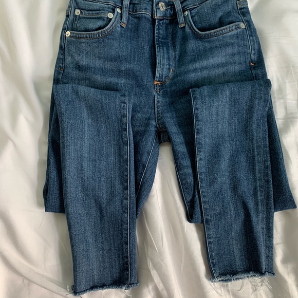 AGOLDE Sophie Skinny Jean Raw Ankle Hem Size 25 - Picture 4 of 11